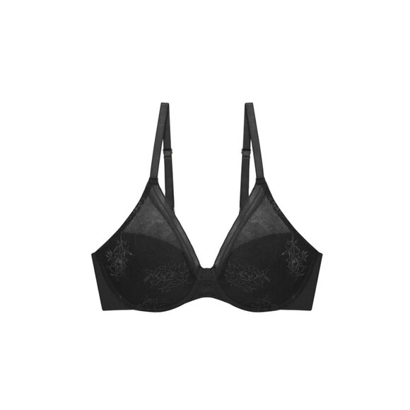 🆕NATORI Love Lace Back Smoothing T-Shirt Bra 36DD #731351 Black - Picture 5 of 9